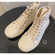 Balenciaga Paris High Top Sneakers in Destroyed cotton and rubber 02