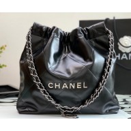 Chanel Calfskin CHANEL 22 Small Handbag AS3260 Black/Silver 2022
