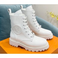 Louis Vuitton Patent Calf leather Territory Flat Ranger Ankle Boots White 2022
