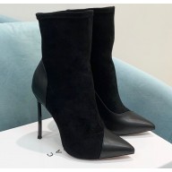 Casadei Heel 12cm Blade Leather ankle boots Suede Black 2022