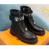 Louis Vuitton Territory Flat Ranger Ankle Boots Black with LV Circle and Vuitton signatures on the strap 2022