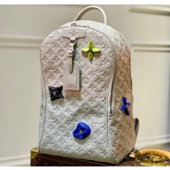 Louis Vuitton Taurillon Monogram leather Climbing Theme Ellipse Backpack Bag White