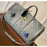 Louis Vuitton Taurillon Monogram leather Climbing Theme Keepall 50 Bag M20901 Gray