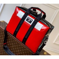 Louis Vuitton Monogram Mirror Canvas Neo Porte Documents Voyage Bag Red/Black
