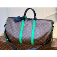 Louis Vuitton Monogram Canvas Keepall Bandoulière 50 Bag M46259 Green