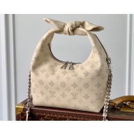 Louis Vuitton Perforated Mahina leather Why Knot PM Bag M20700 Cream Beige