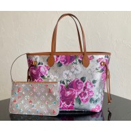 Louis Vuitton Canvas Neverfull MM Tote Bag M21352 buttercup floral pattern
