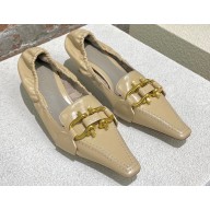 Bottega Veneta leather madame pumps Beige