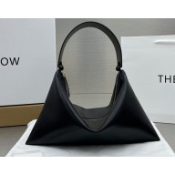The Row Large Morgan Bag in Leather 1824 Black
