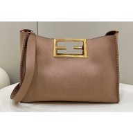 Fendi Way Large Felt Bag Apricot