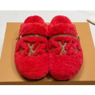 Louis Vuitton Shearling Winterbreak Flat Comfort Mules 01