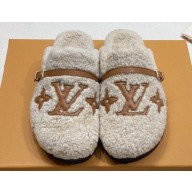Louis Vuitton Shearling Winterbreak Flat Comfort Mules 08