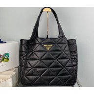 Prada Quilted Leather Tote bag 1BG449 Black 2022