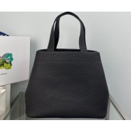 Prada perforated logo Medium leather tote Bag 1BG384 Black 2022