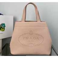 Prada perforated logo Medium leather tote Bag 1BG384 Pink 2022