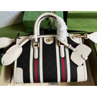 Gucci Small top handle bag with Double G 715772 Canvas and leather White