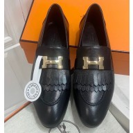 Hermes Royal loafer with fringe and signature "H" detail 01