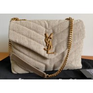 Saint Laurent Loulou Small Chain Bag "carré rive gauche" in jersey 494699