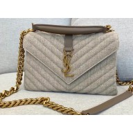 Saint Laurent college medium chain Bag "carré rive gauche" in jersey 600279