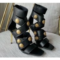 Balmain Heel 10.5cm Coin Sandals in leather 05 2022