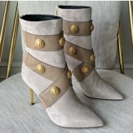 Balmain Heel 10.5cm Coin Boots in leather 03 2022