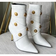 Balmain Heel 10.5cm Coin Boots in leather 04 2022