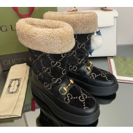 Gucci Heel 3cm Shearling Lining ankle boots with Horsebit 10 2022