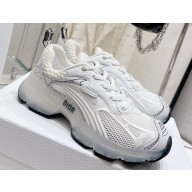 Dior White Technical Fabric Mesh and Rubber Vibe Sneakers 2022