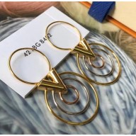 Louis Vuitton Essential V Loop Earrings Gold 