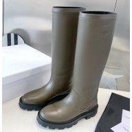 Celine Logo High Boots Calfskin Gray 2022