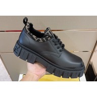 Fendi Force Men's Lace-ups Loafers Calfskin Black 2022