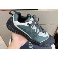 Dior Technical Mesh and Rubber Diorizon Men's Derby Shoes Green 2022
