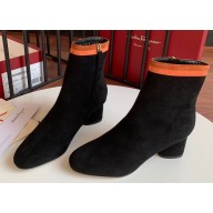 Ferragamo Suede ankle boots Black/Orange 2022