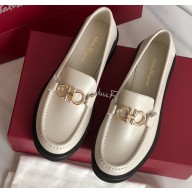 Ferragamo Gancini loafers Calfskin White 2022