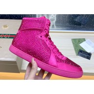 Gucci Crystal Satin fabric high-top sneakers 01 2023