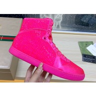Gucci Crystal Satin fabric high-top sneakers 07 2023