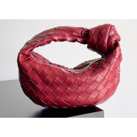 Bottega Veneta intrecciato leather mini jodie top handle bag red