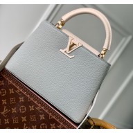 Louis Vuitton Taurillon Leather Capucines BB Bag Steeple Gray/Greige