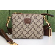 Gucci Messenger Bag with Interlocking G 723306 Beige