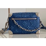 Louis Vuitton Charcoal Mini Soft Trunk Bag M21368 Blue