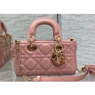 Dior Mini Lady D-Joy Bag in Cannage Lambskin Pink 2022
