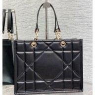 Dior Medium Essential Tote Bag in Archicannage Calfskin Black 2022