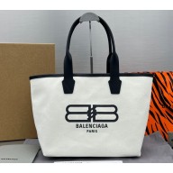 Balenciaga Jumbo Small Tote Bag in Canvas White 92934