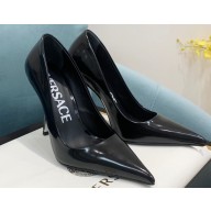 Versace Heel 11cm Pin-Point Pumps Brushed Black 2022