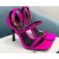 Fendi x Versace Heel 10.5cm Fendace embellished Sandals Satin Fuchsia 2022