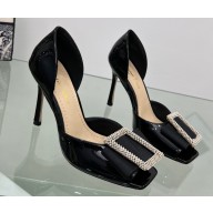 Dior Idylle Heeled Sandals in White Resin Pearls and Patent Calfskin Black 2023