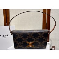 Celine Trapeze Triomphe Bag In Triomphe Canvas And Calfskin 2023