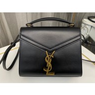 Saint Laurent cassandra mini top handle bag in smooth leather 623930 Black