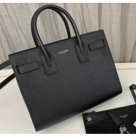 Saint Laurent Sac De Jour Baby Bag in grained leather 421863 Black
