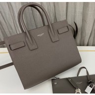 Saint Laurent Sac De Jour Baby Bag in grained leather 421863 Gray